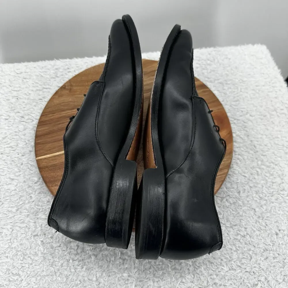 Allen Edmonds Parkway Leather Shoe Mens‎ 10 D Black Leather Lace up Split Toe